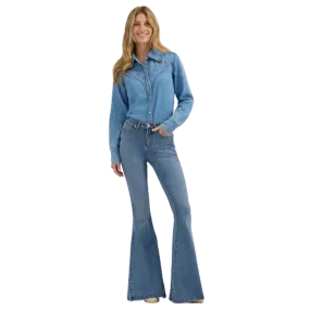 112360597 Wrangler X Women's Lainey Wilson Bell Bottom Jean - Daydream Wash