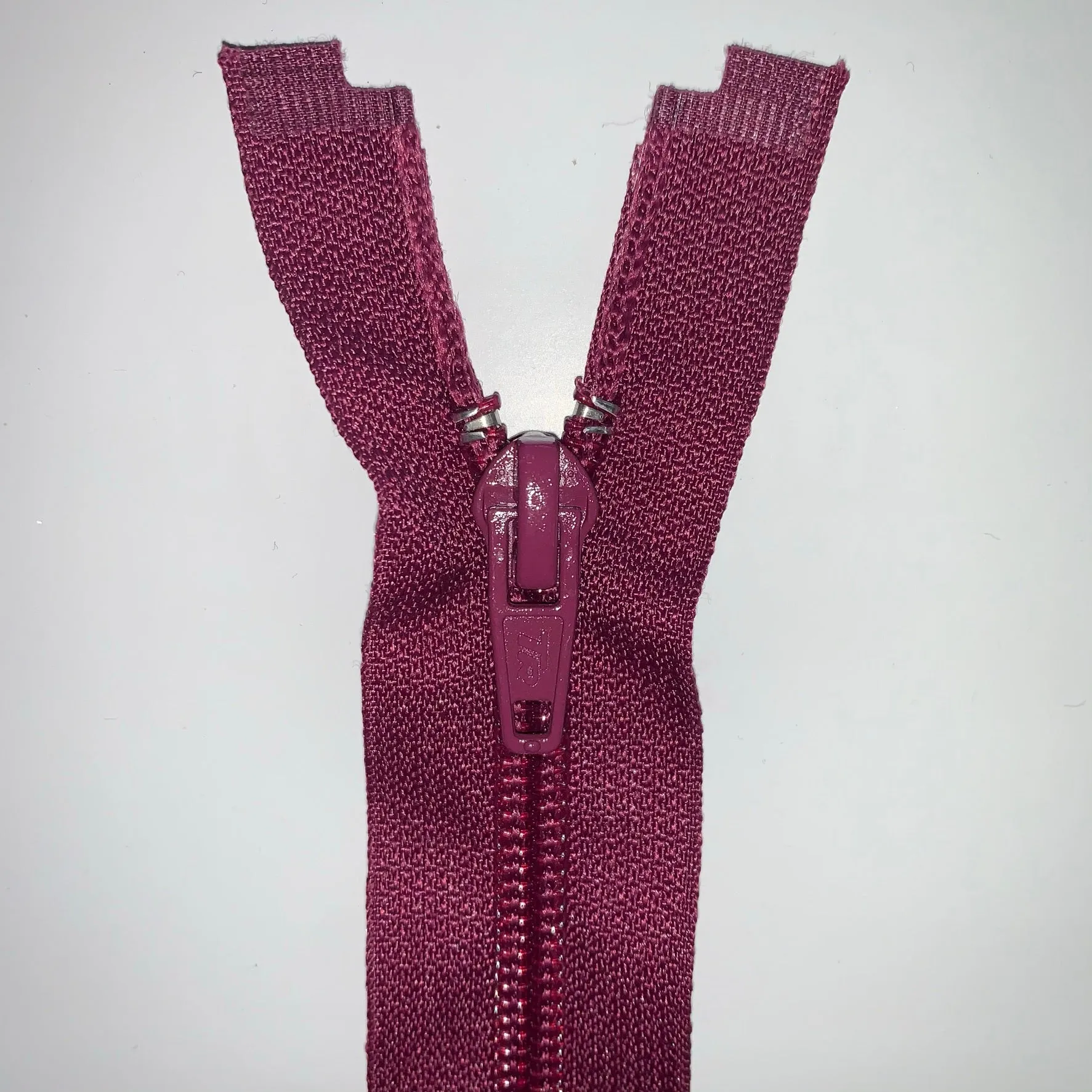 12" / 30cm Regular Nylon Open End Zip  - Select Colour