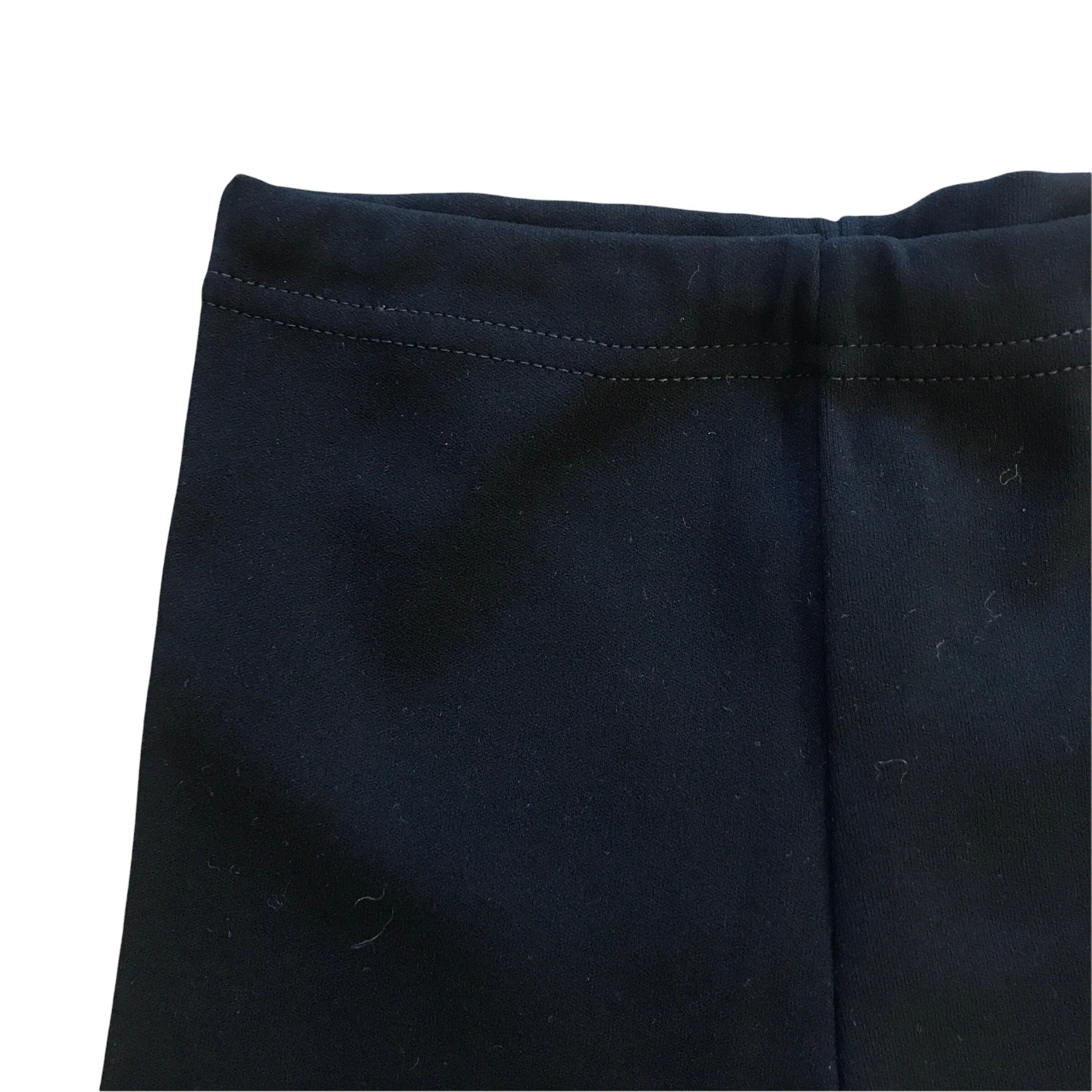 1970's Black Nylon Flare Leggings / 4-5Y