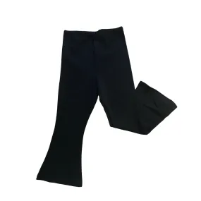 1970's Black Nylon Flare Leggings / 4-5Y