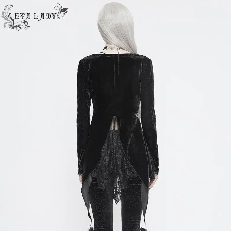 'A Season in Hell' Gothic Blazer with Waterfall Mesh Hem