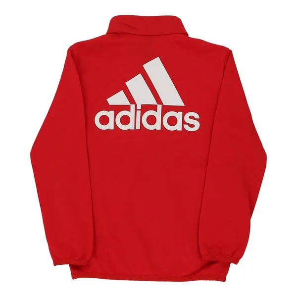 Adidas Spellout Track Jacket - XS Red Polyester
