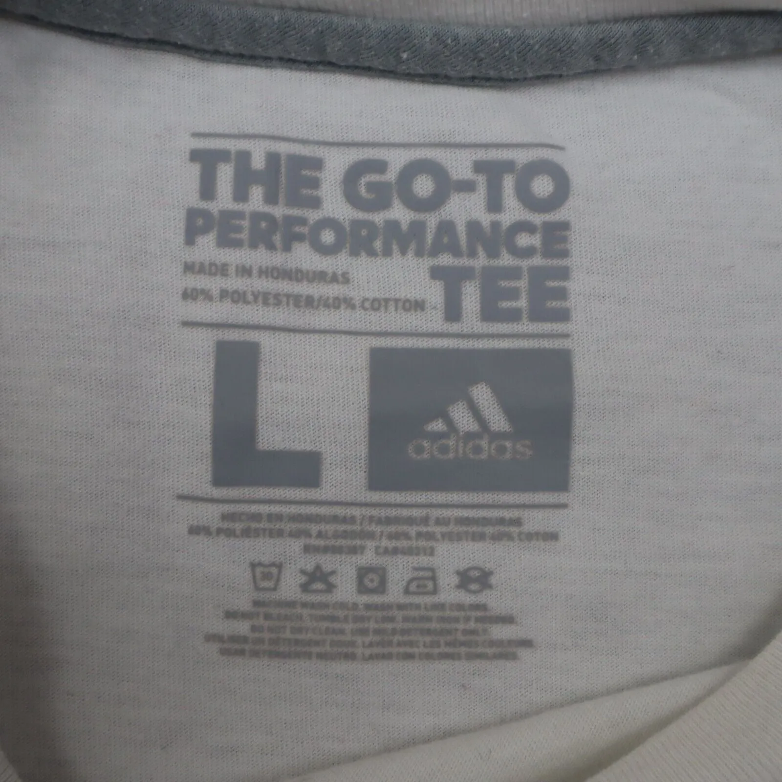 Adidas Sportswear T-Shirt Boys Large L White Short Sleeves Graphic Logo Shirt