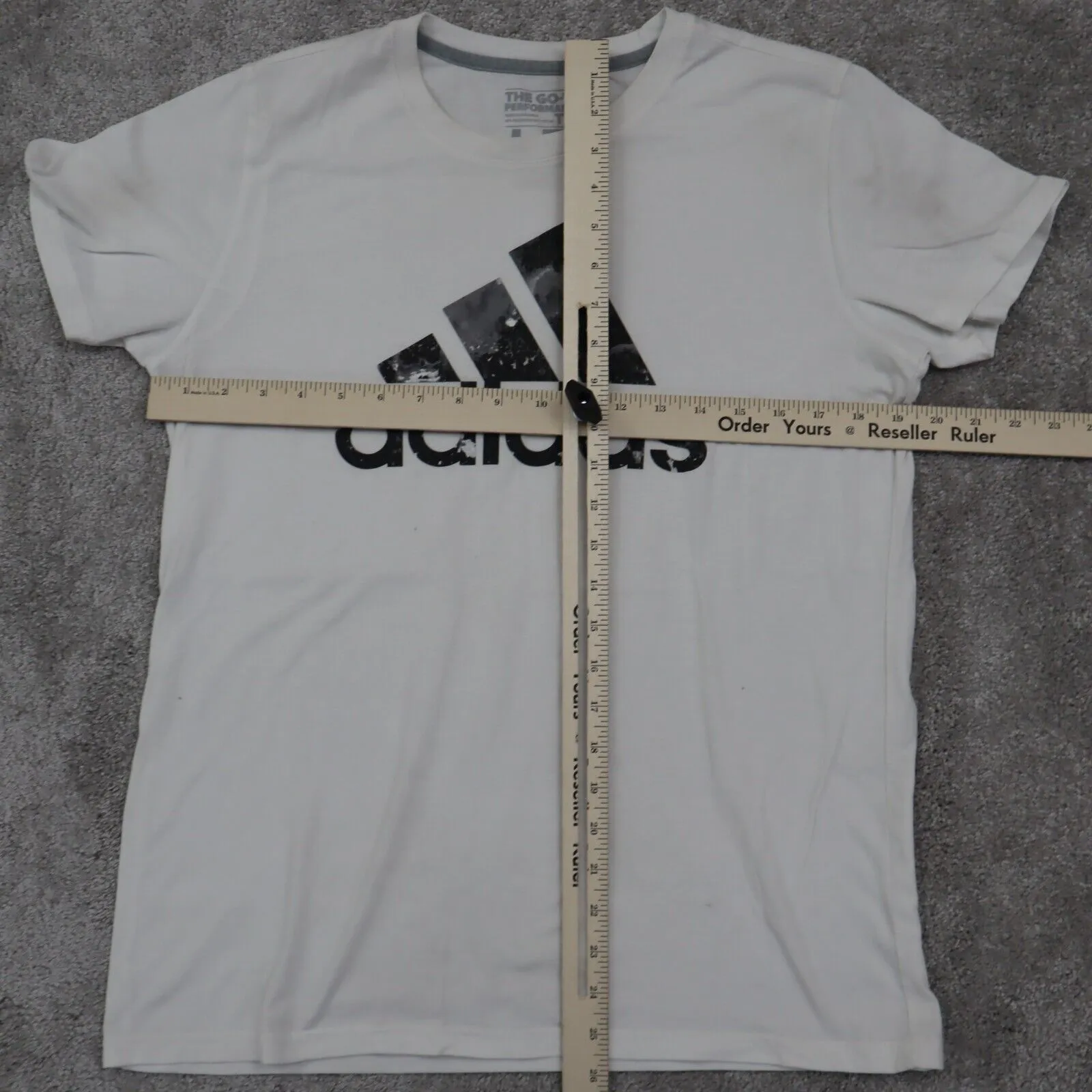 Adidas Sportswear T-Shirt Boys Large L White Short Sleeves Graphic Logo Shirt