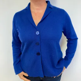 Admiral Blue Cashmere V Neck Cardigan Large