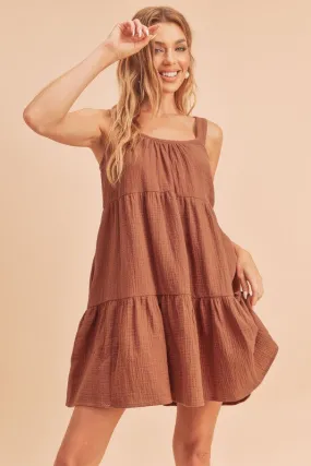 Aemi Co Tiered Mini Cami Dress with Pockets