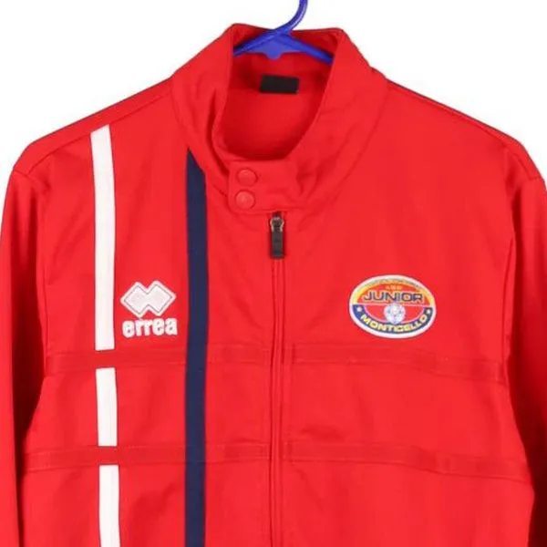 Age 16 Errea Track Jacket - Medium Red Polyester Blend