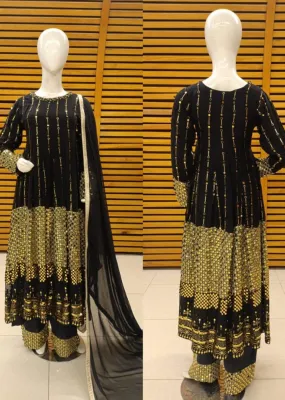 AL-3825 Readymade Black Ally's Dress