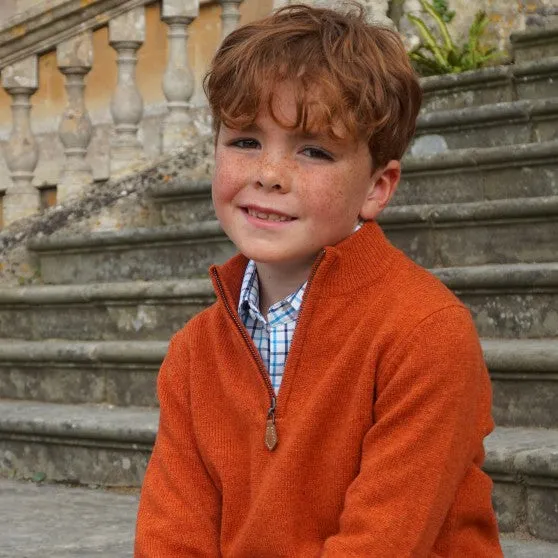 Alan Paine Ember Lambswool Quarter Zip Jumper