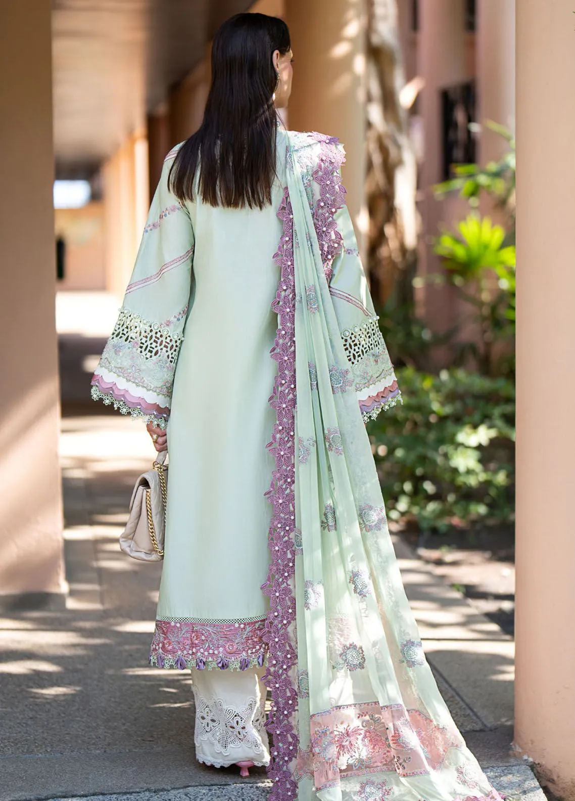 Alif By AJR Couture Signature Luxury Embroidered Lawn 3 Piece Unstitched Suit AJRC24ASLL-10 AURA