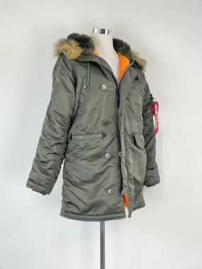 Alpha Industries Khaki Aviation-Inspired Parka - L