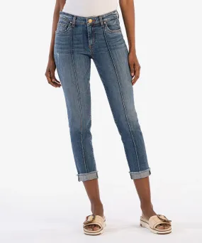 Amy Crop Straight Leg Pin Tuck
