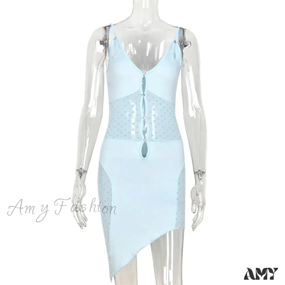Amy Fashion - Backless Tight Low Cut Sleeveless Party Club Dress