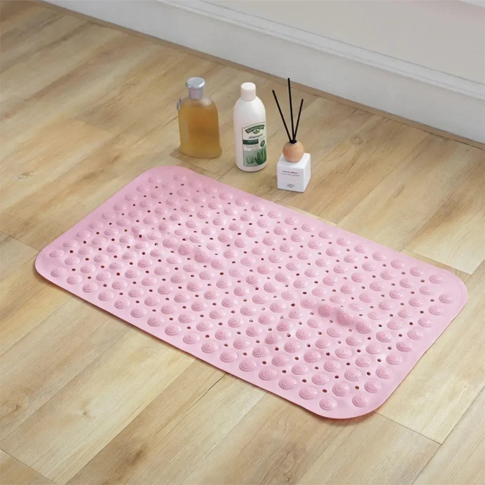 Anti Skid Shower Bath Mats - Pink Color (88*58cm) Accu-Pebble,anti skid shower mats