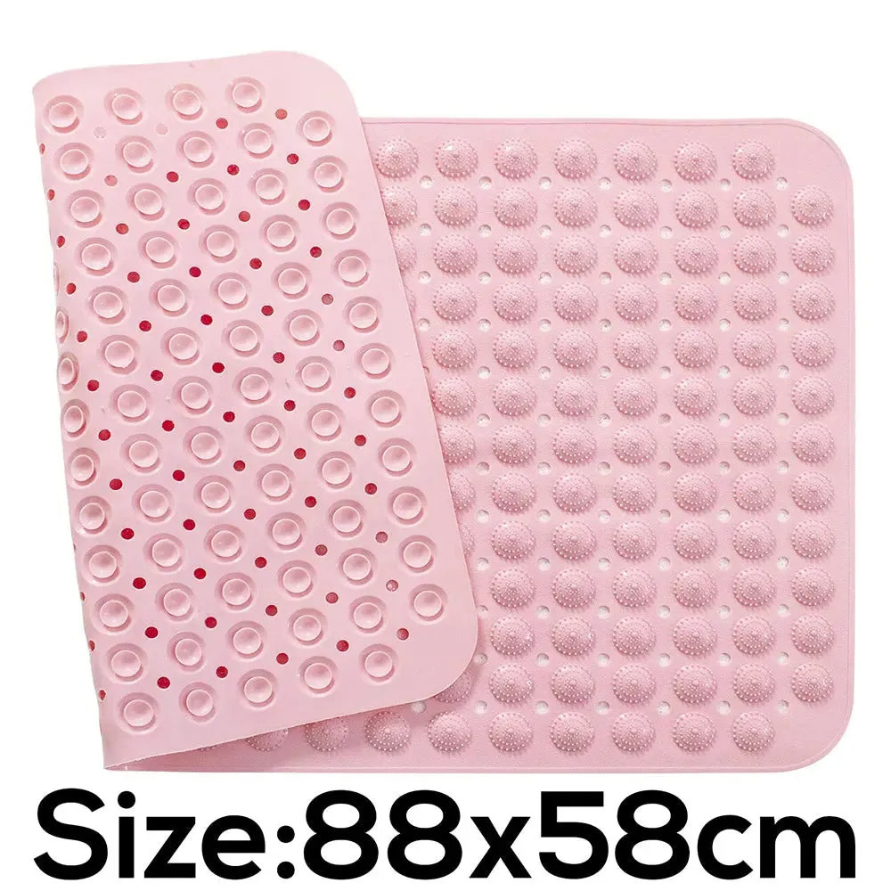 Anti Skid Shower Bath Mats - Pink Color (88*58cm) Accu-Pebble,anti skid shower mats