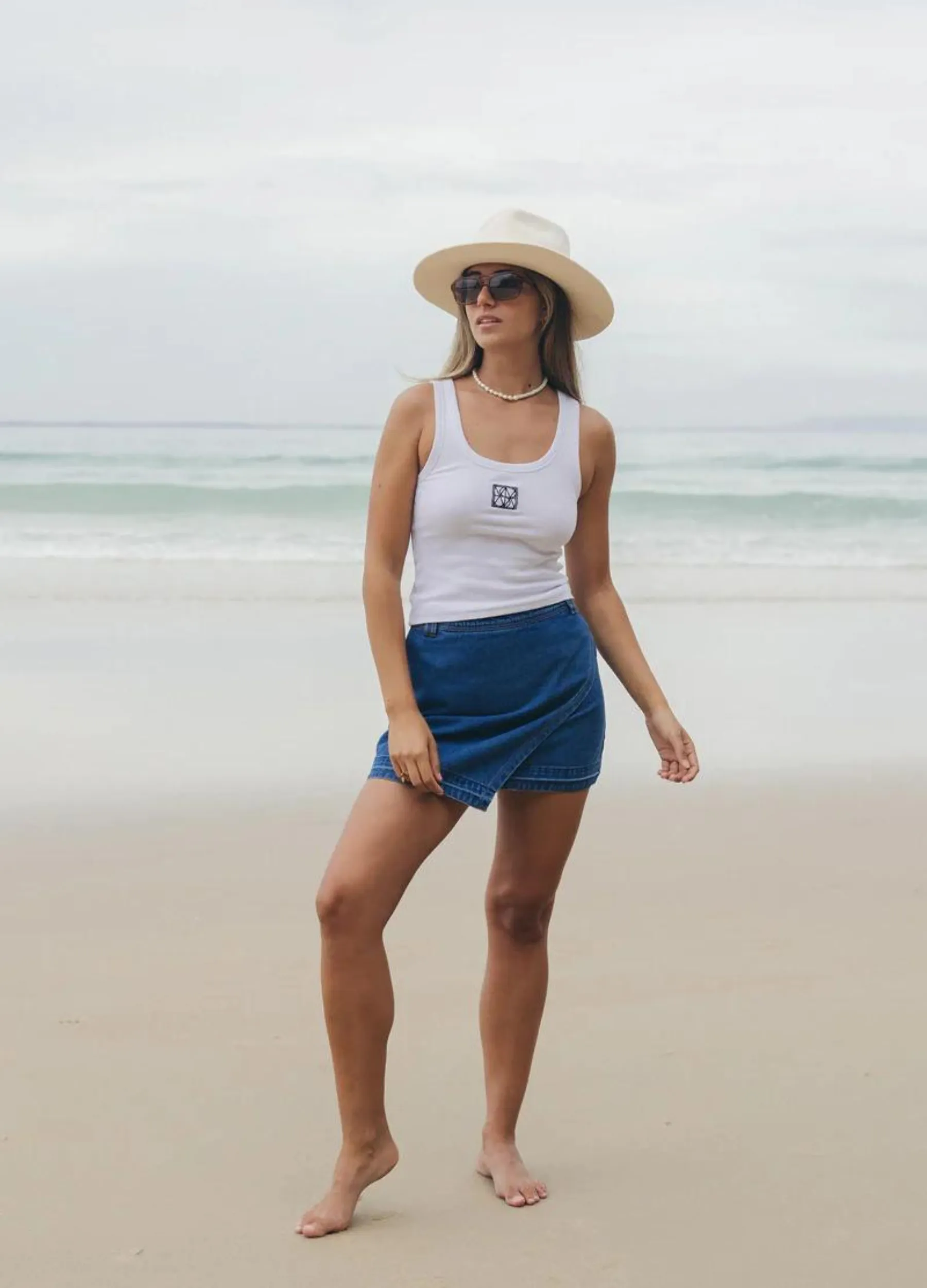 Araminta James - Classic Tank - Snow