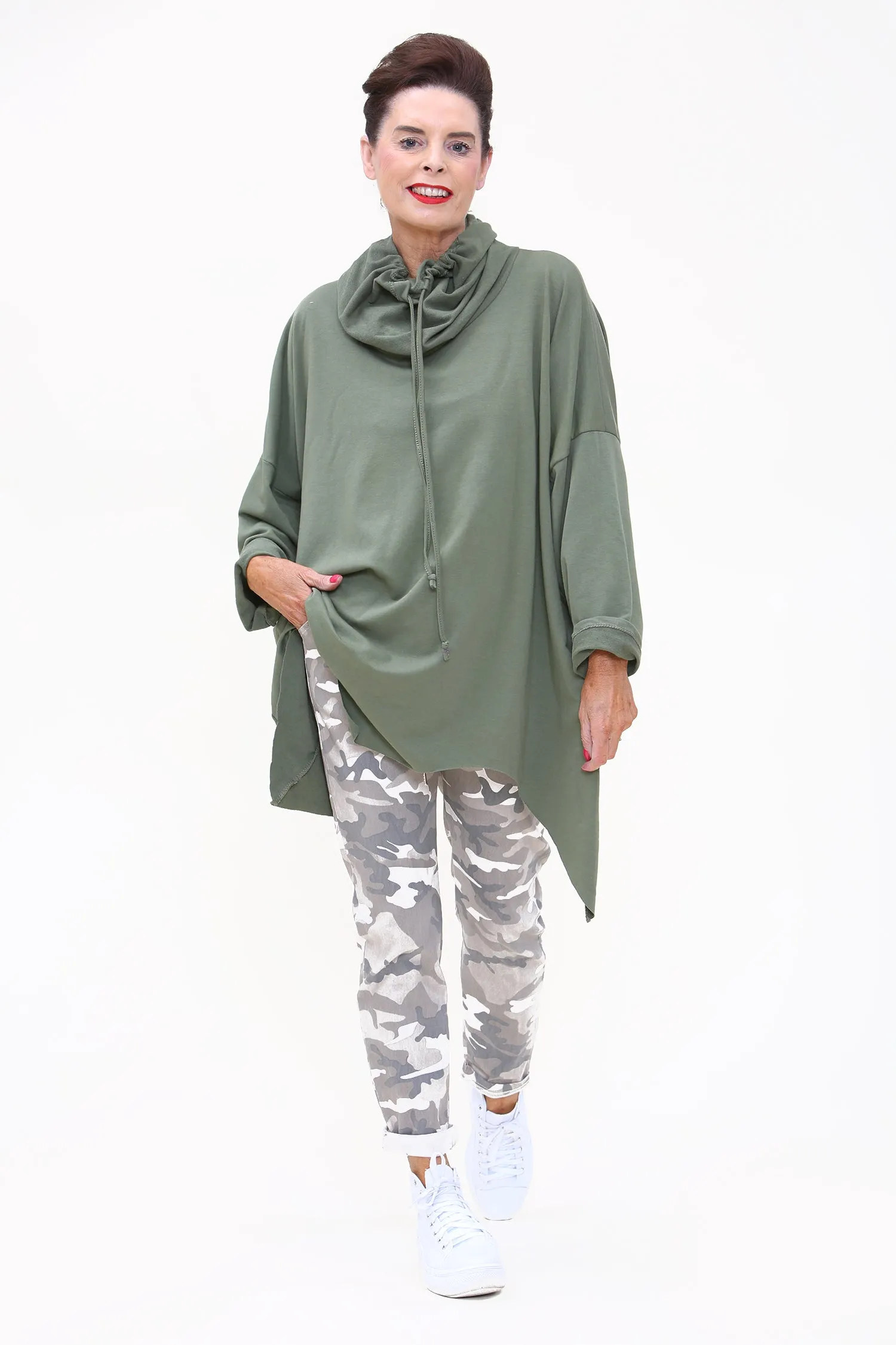 Army Magic Trousers  In Beige with Khaki /