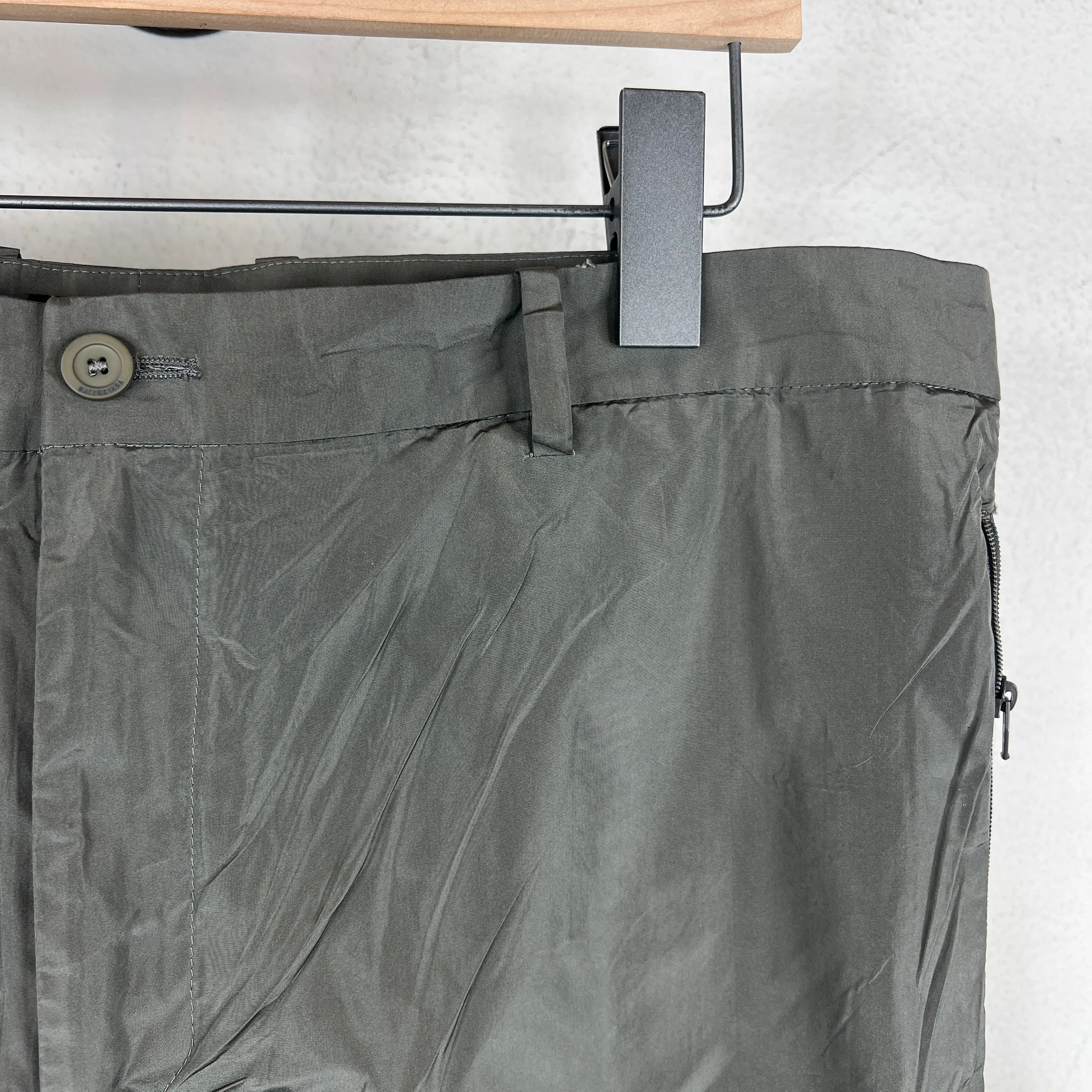 Balenciaga Grey Nylon Trousers