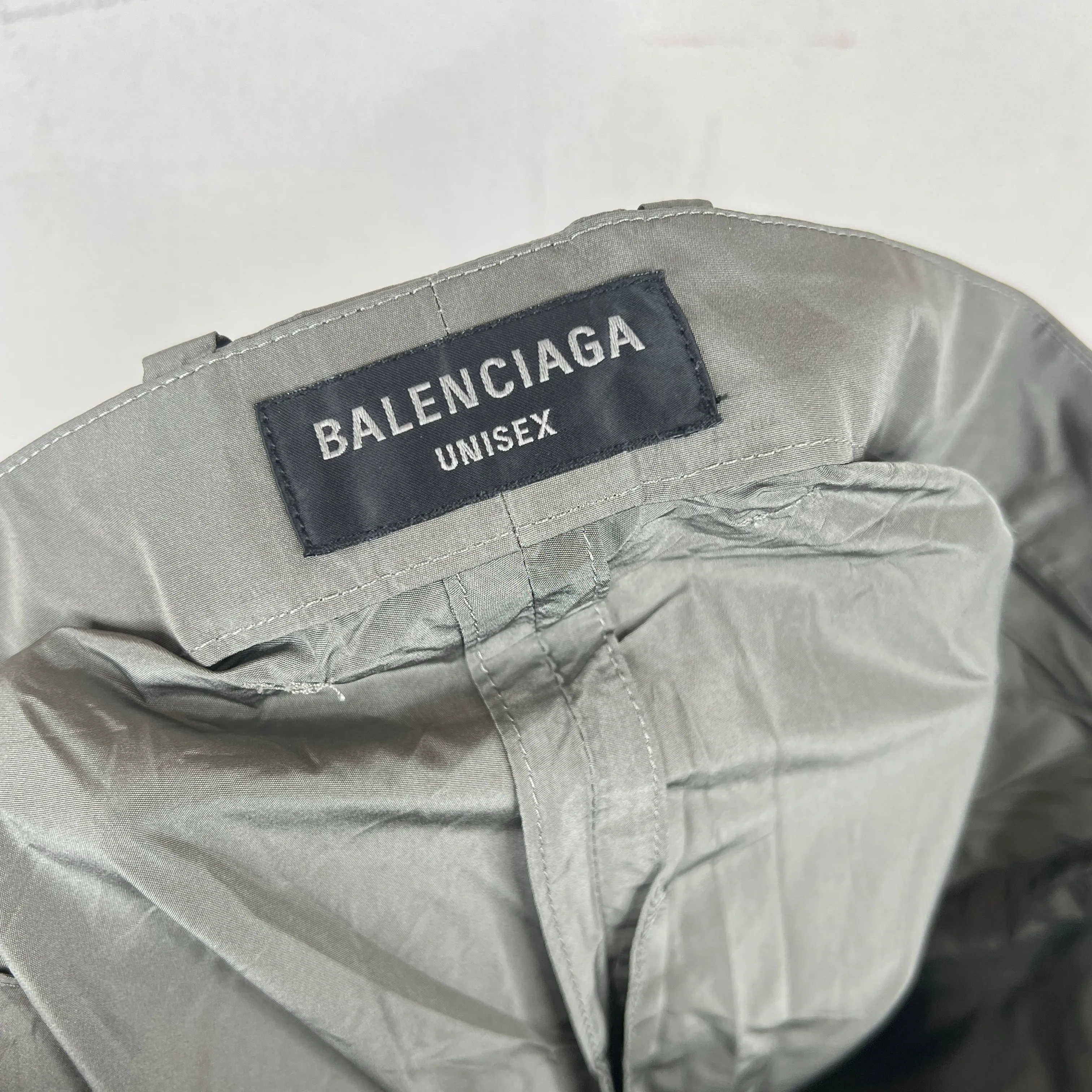 Balenciaga Grey Nylon Trousers