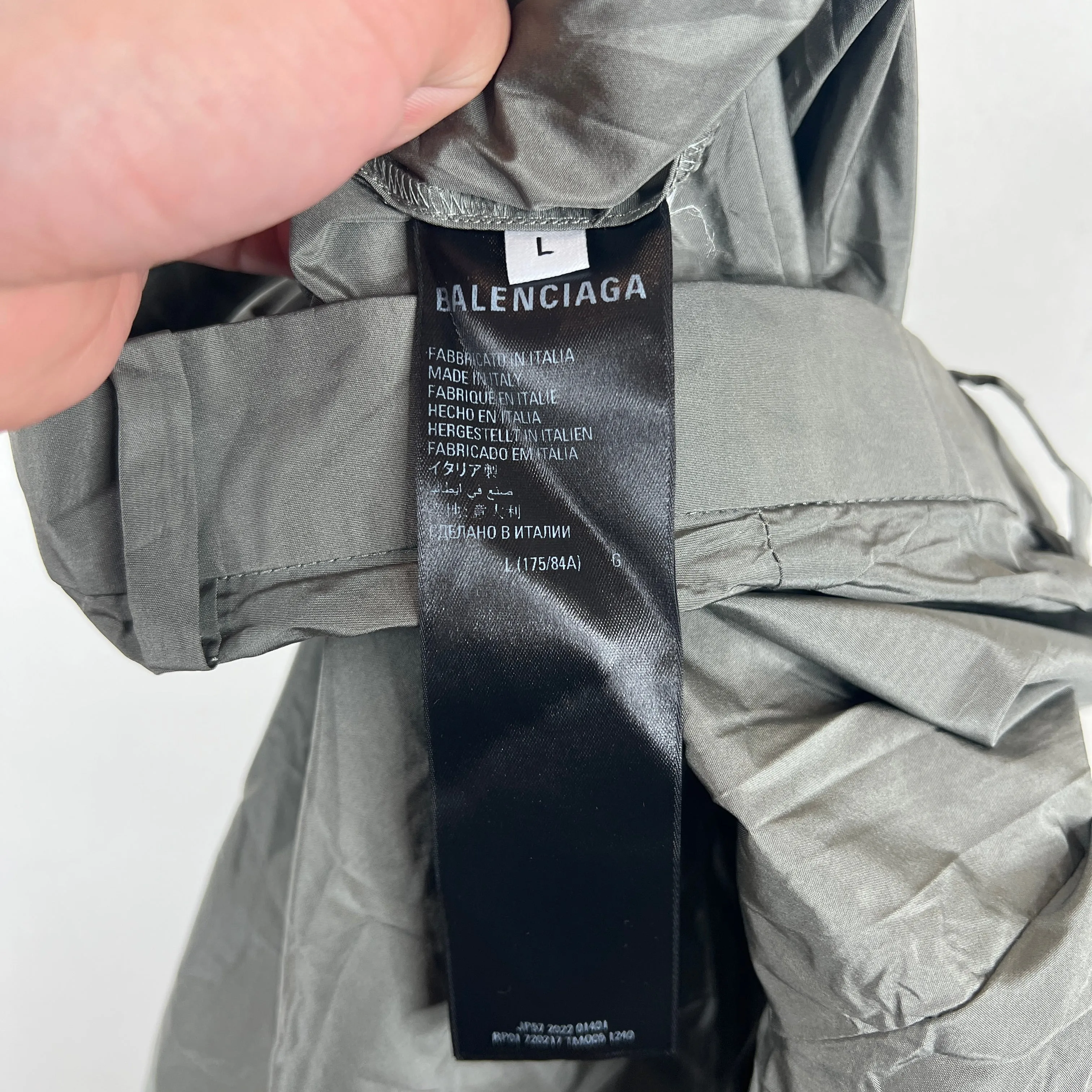 Balenciaga Grey Nylon Trousers