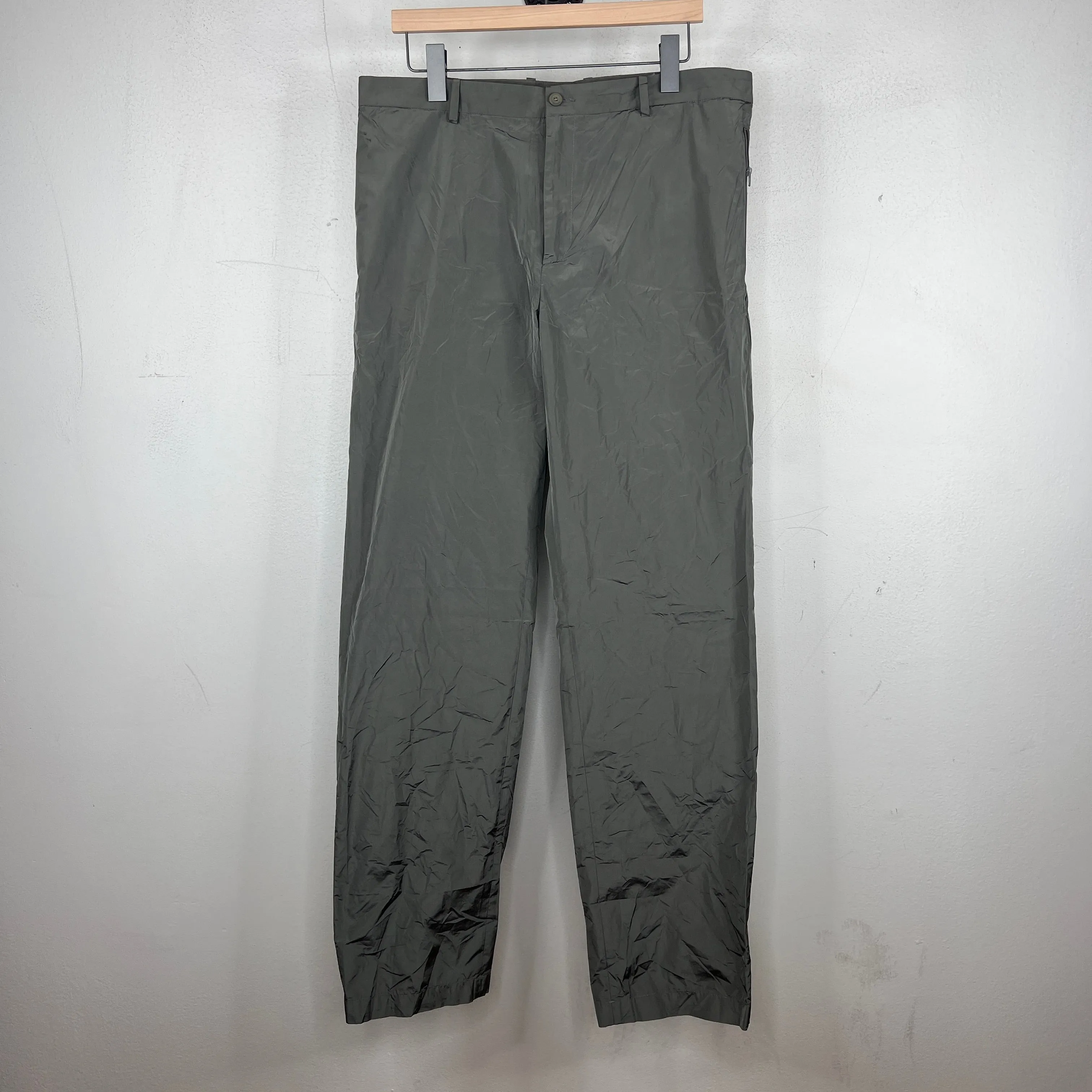 Balenciaga Grey Nylon Trousers