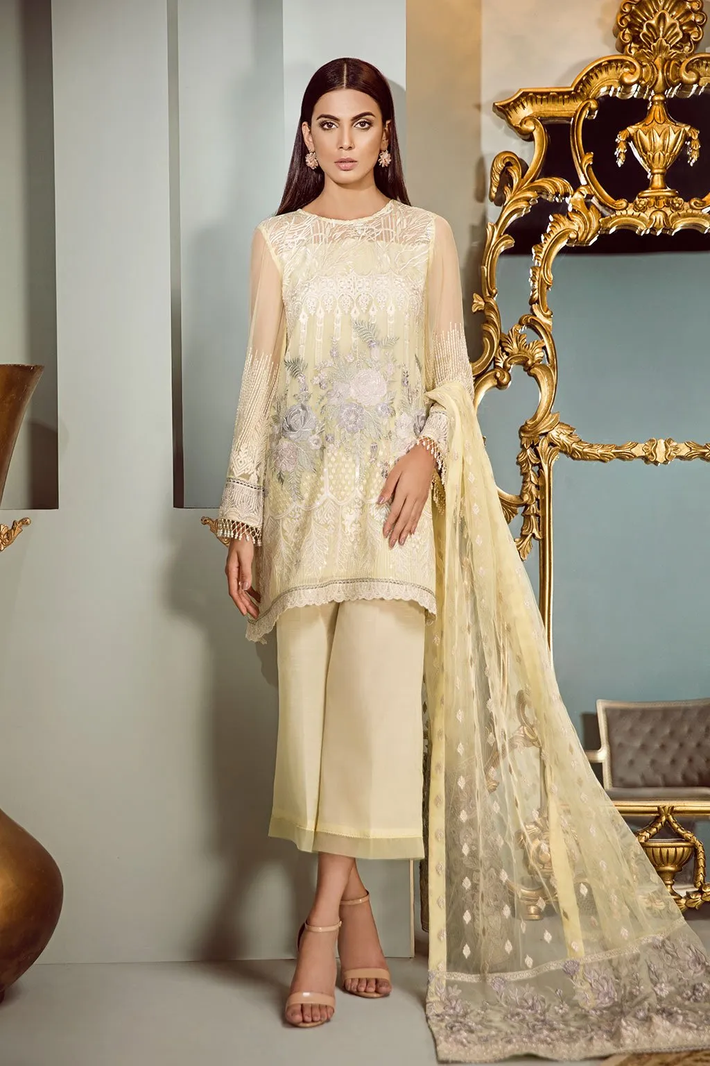 Baroque Isabella Embroidered Chiffon Collection 2018 – Festal Tale