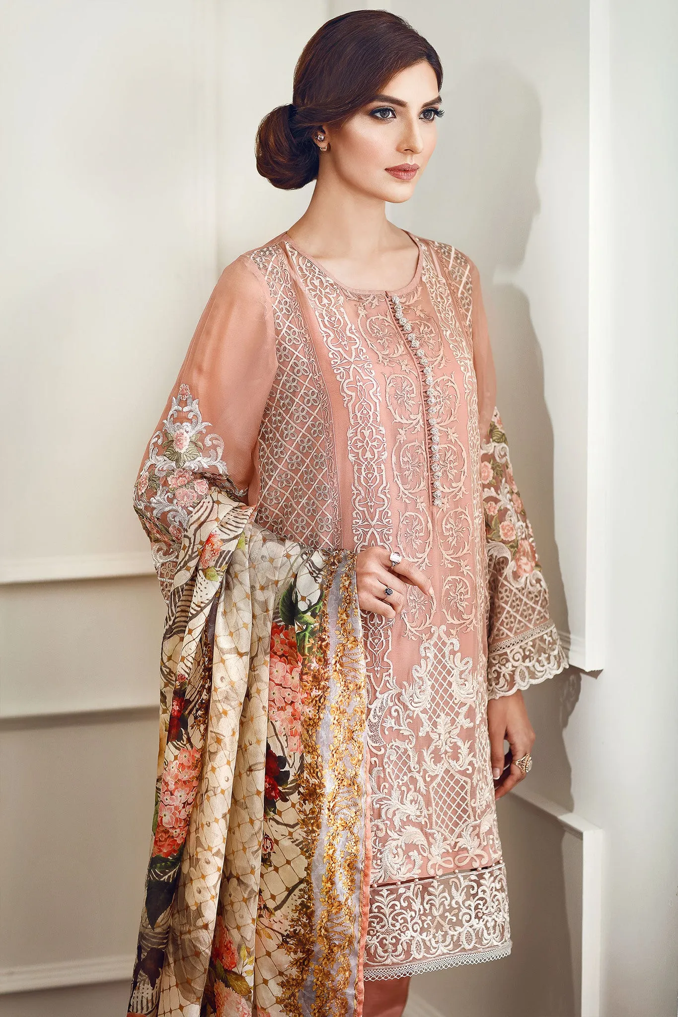 Baroque Luxury Chiffon Festive Edition – Carnation Pink