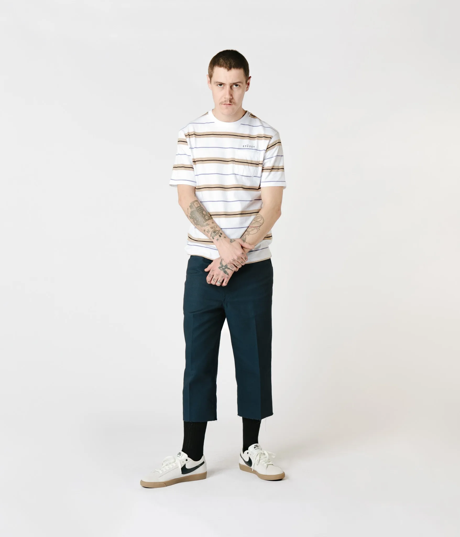 Ben Davis Trim Fit Work Trousers - Navy