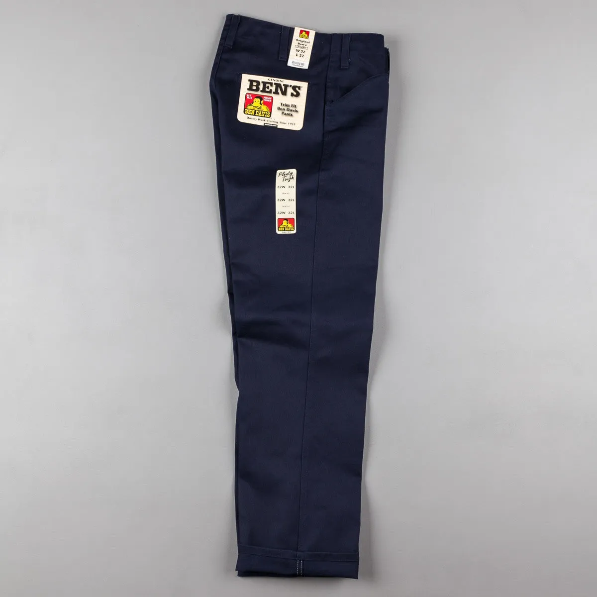 Ben Davis Trim Fit Work Trousers - Navy