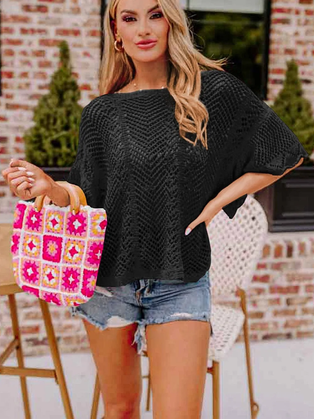Black Knit Pullover