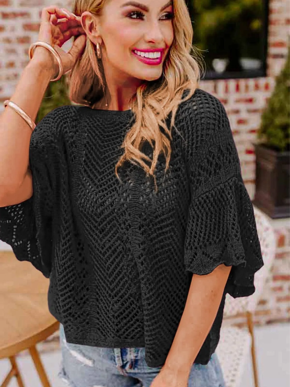 Black Knit Pullover