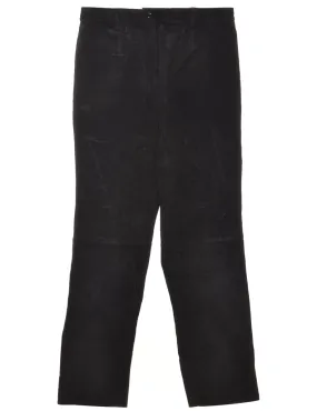 Black Suede Trousers - W31 L31