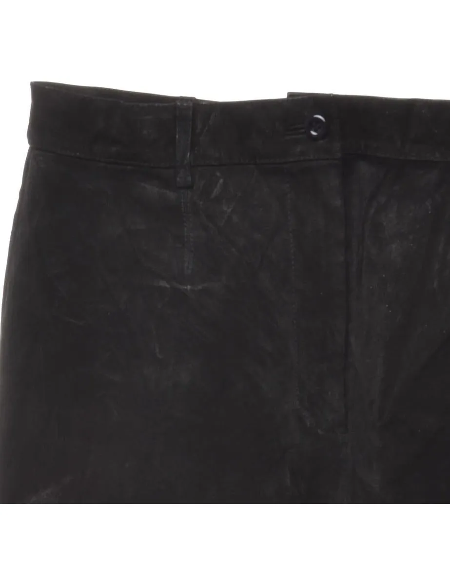 Black Suede Trousers - W31 L31