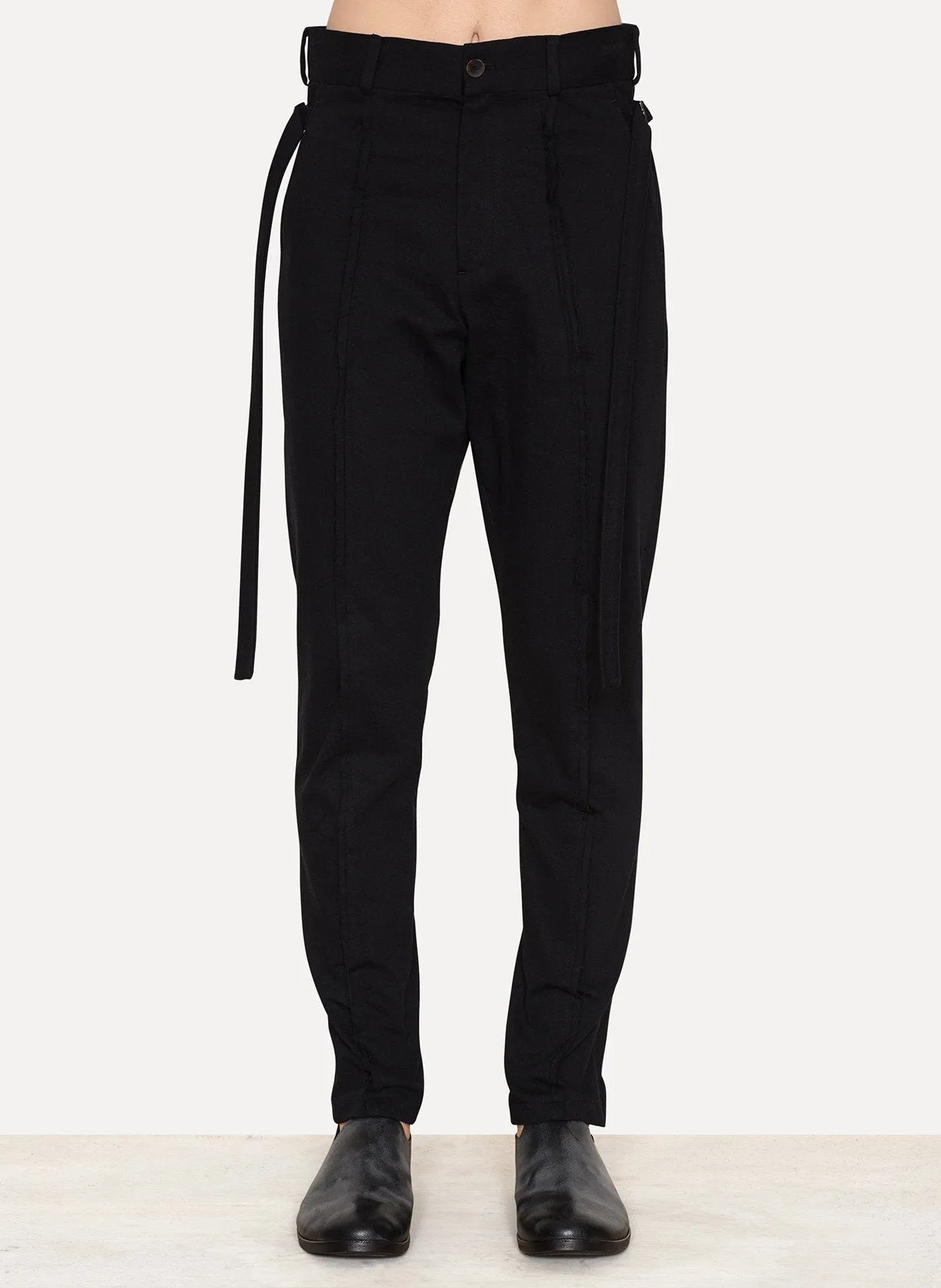 Black Virgin Wool Blend Trousers Pisarro