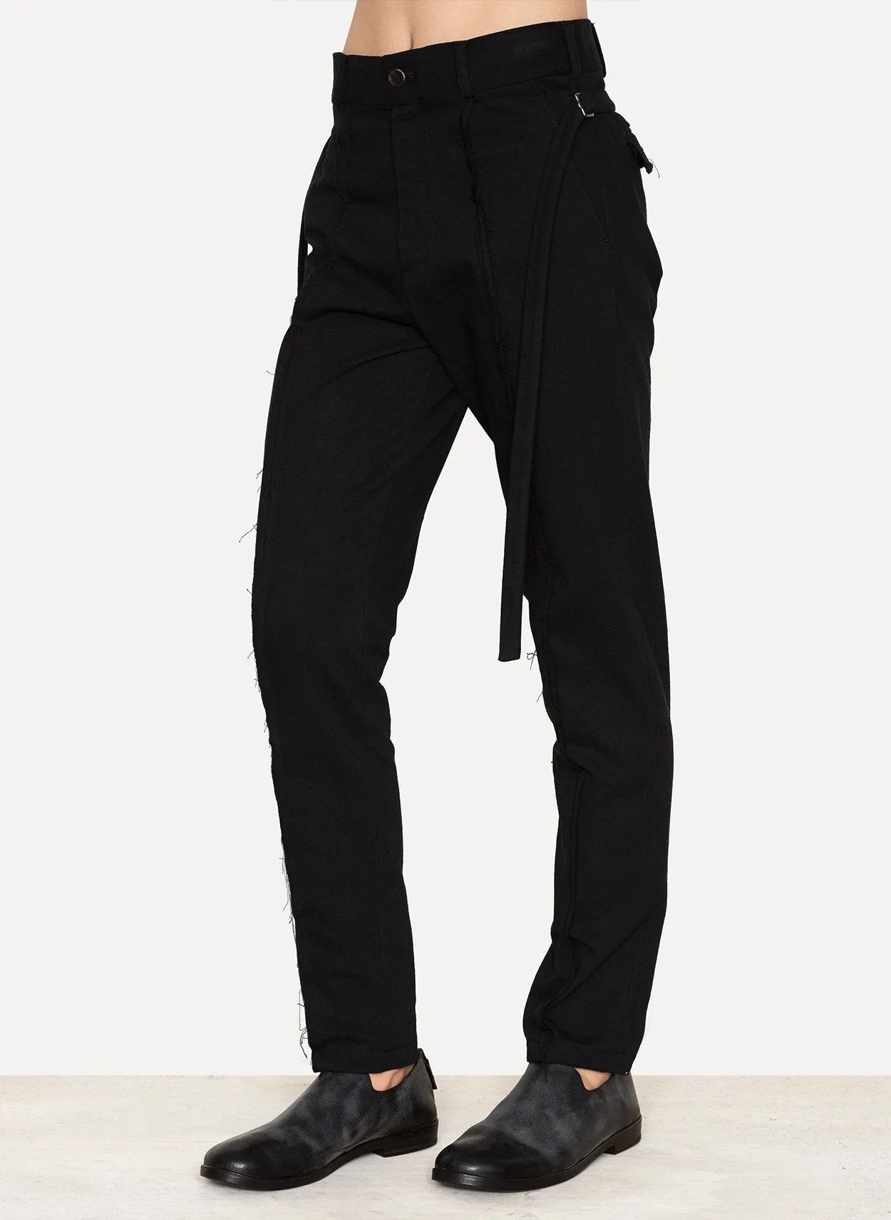 Black Virgin Wool Blend Trousers Pisarro