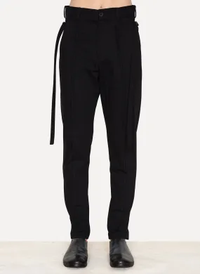 Black Virgin Wool Blend Trousers Pisarro