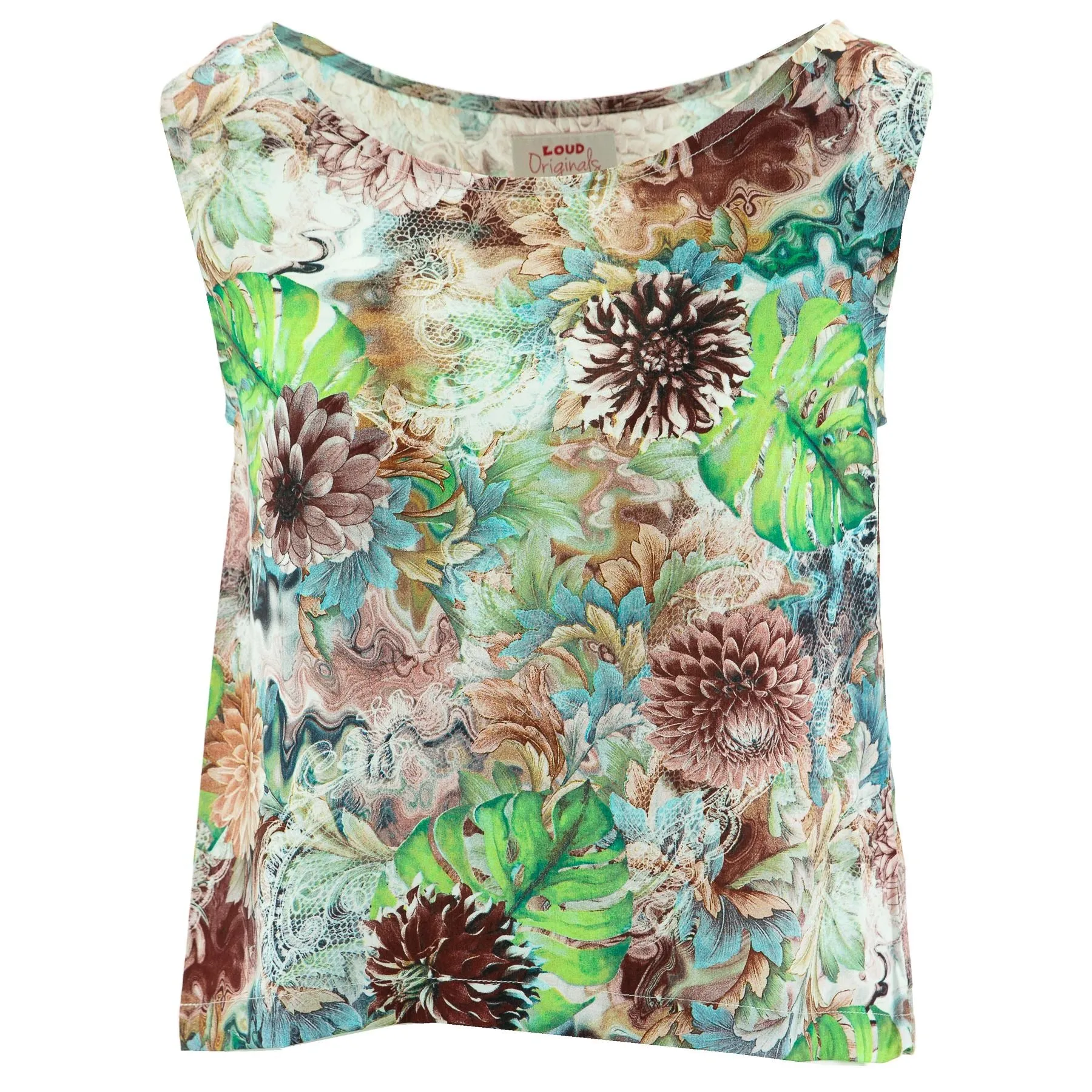 Box Top - Psychedelic Monstera Green