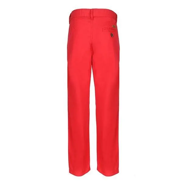 BOYS RED TWILL BASIC TROUSER