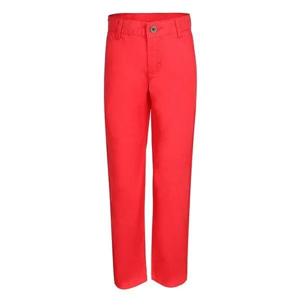 BOYS RED TWILL BASIC TROUSER