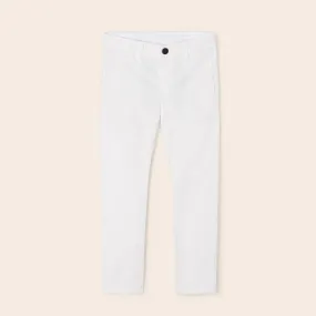 BOYS WHITE TWILL BASIC TROUSER FOR BOYS