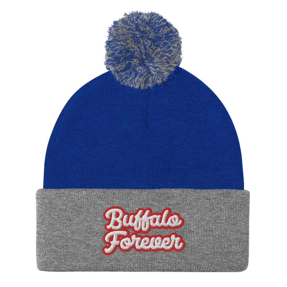 Buffalo Forever Pom-Pom Beanie