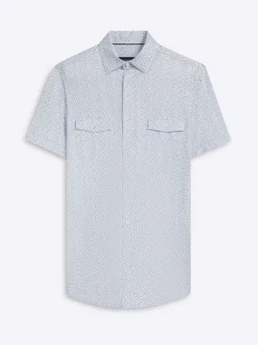 Bugatchi - Short Sleeve Modern Fit Shirt - OOOHCotton Tech - 8 way Stretch - BF9222F48