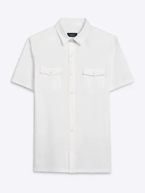 Bugatchi - Short Sleeve Modern Fit Shirt - OOOHCotton Tech - 8 way Stretch - VF9500F48