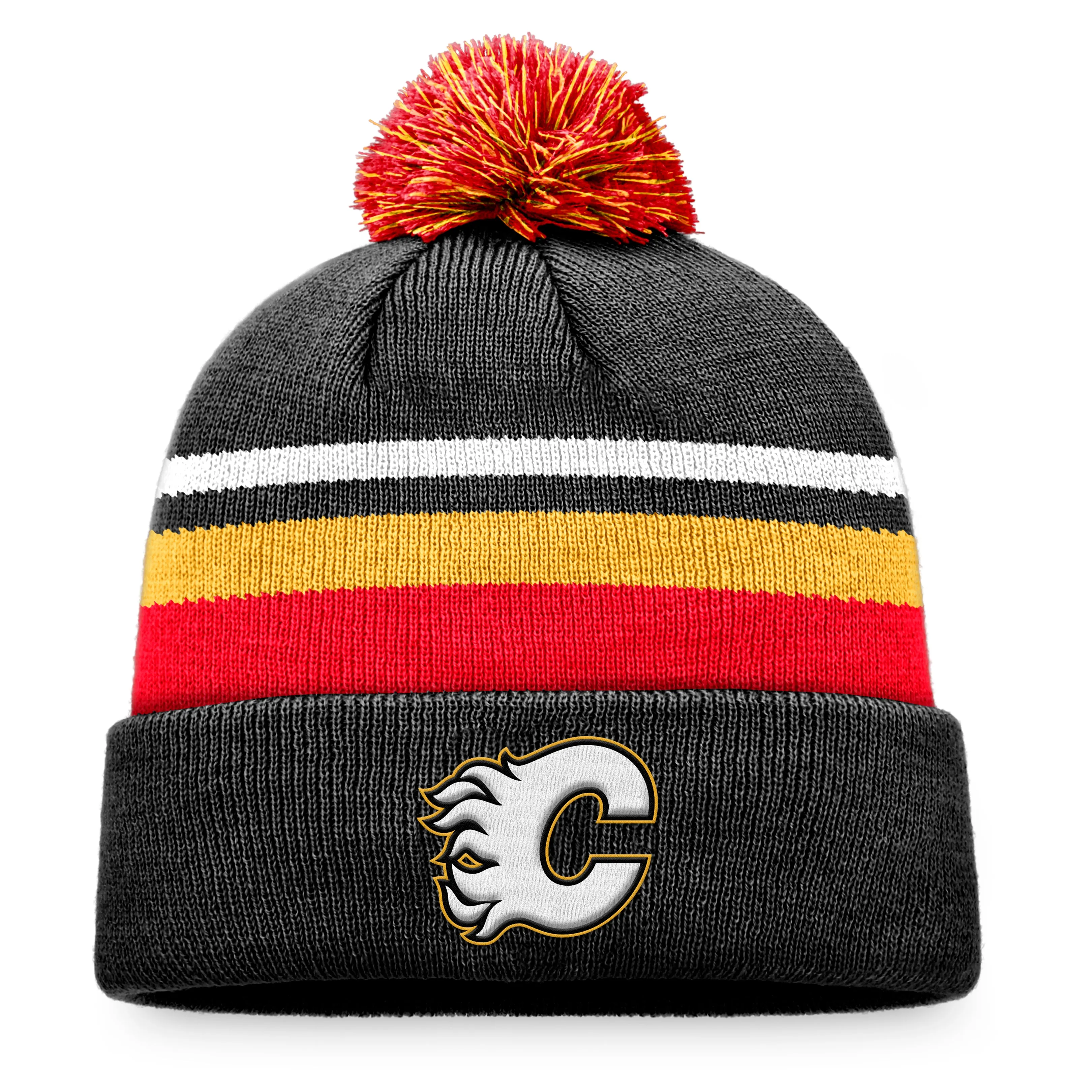 Calgary Flames Retro Reverse Special Edition 2.0 Authentic Pro Fanatics Cuff Knit Pom Toque