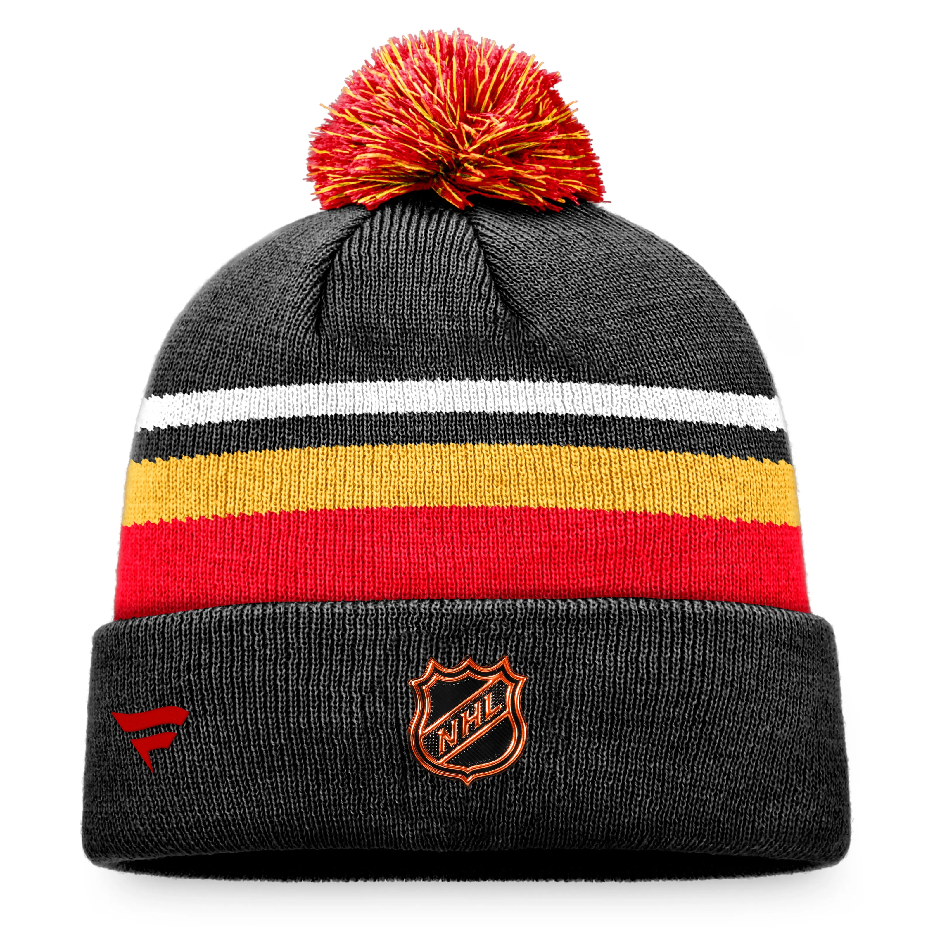 Calgary Flames Retro Reverse Special Edition 2.0 Authentic Pro Fanatics Cuff Knit Pom Toque