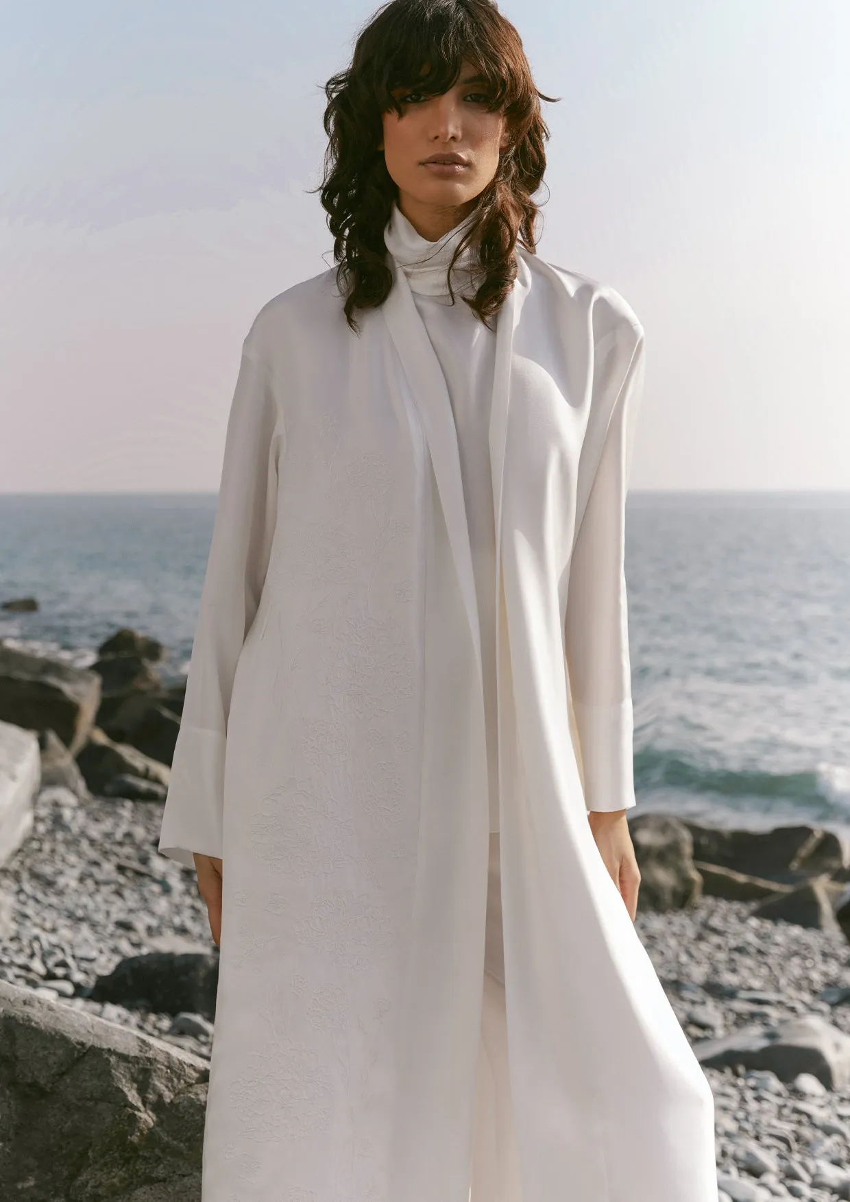 Calla High-Neck Silk Top