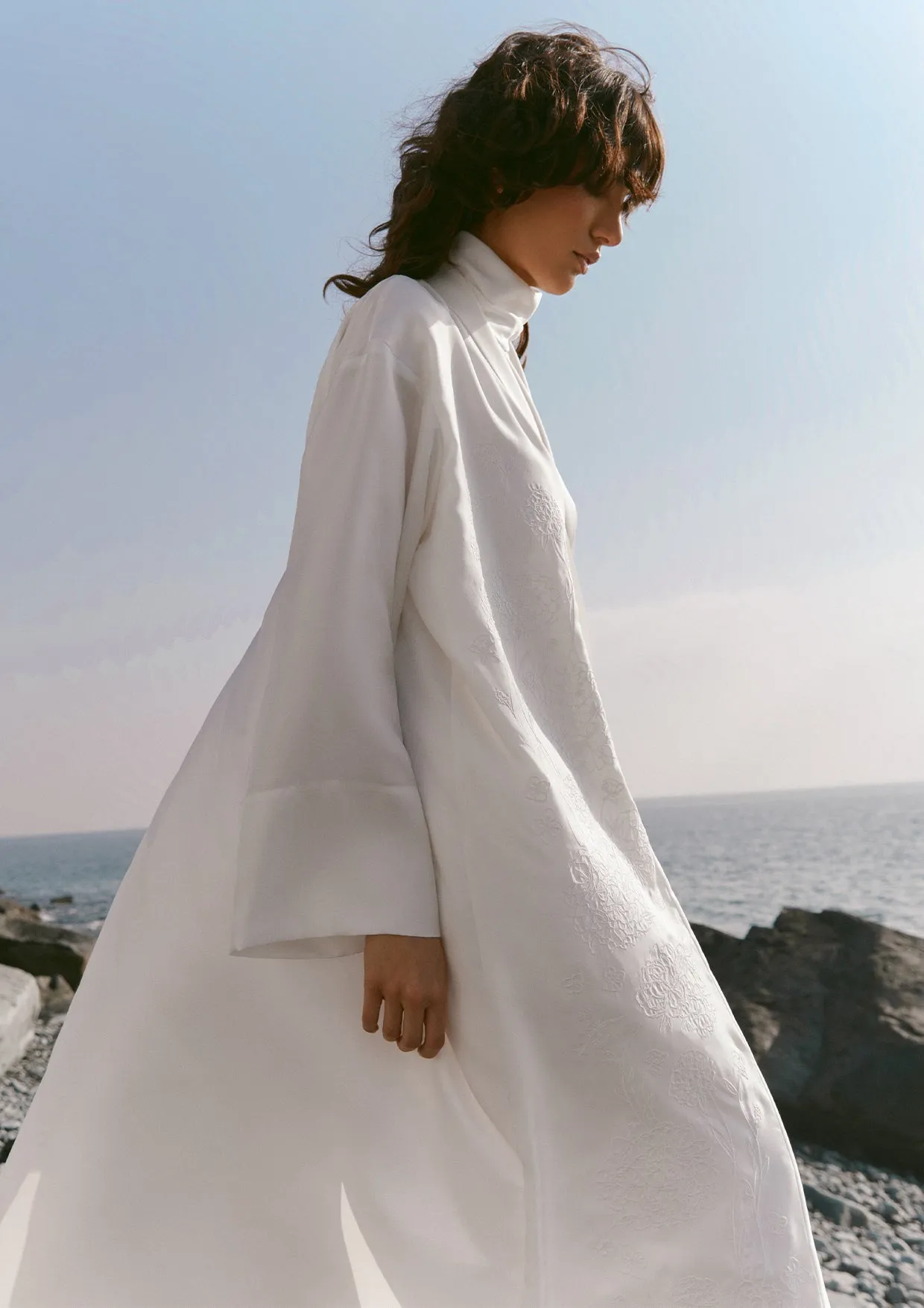 Calla High-Neck Silk Top