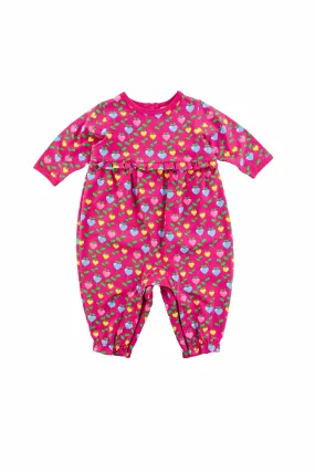Candy Hearts Flower Print Knit Longall