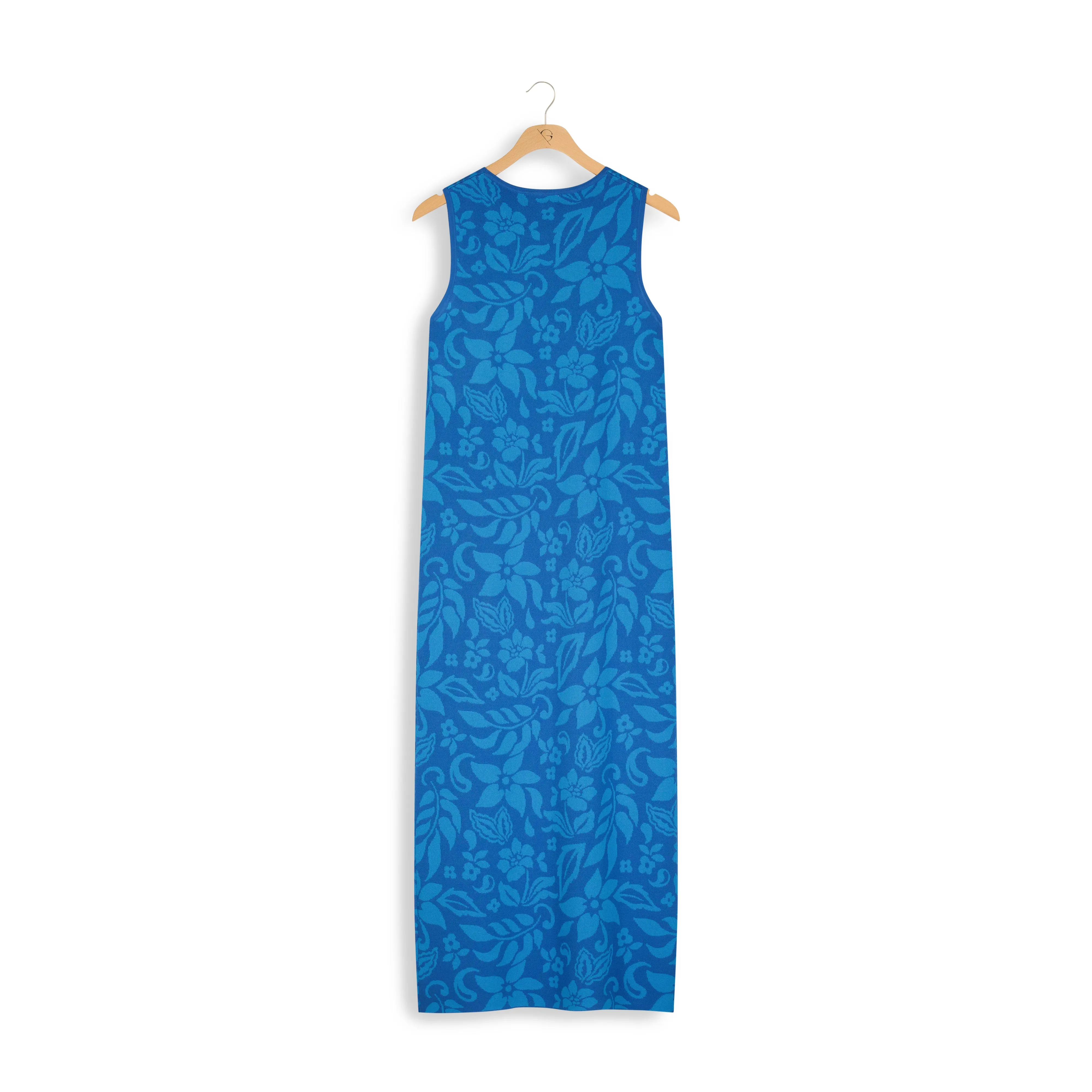 cinnamon knit jacquard maxi dress