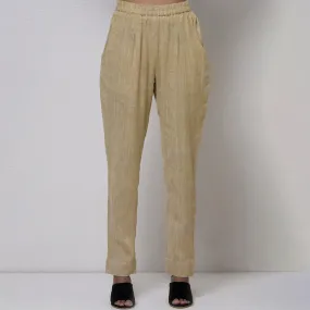 Cotton Trouser For Women | Regular Fit | Khaki